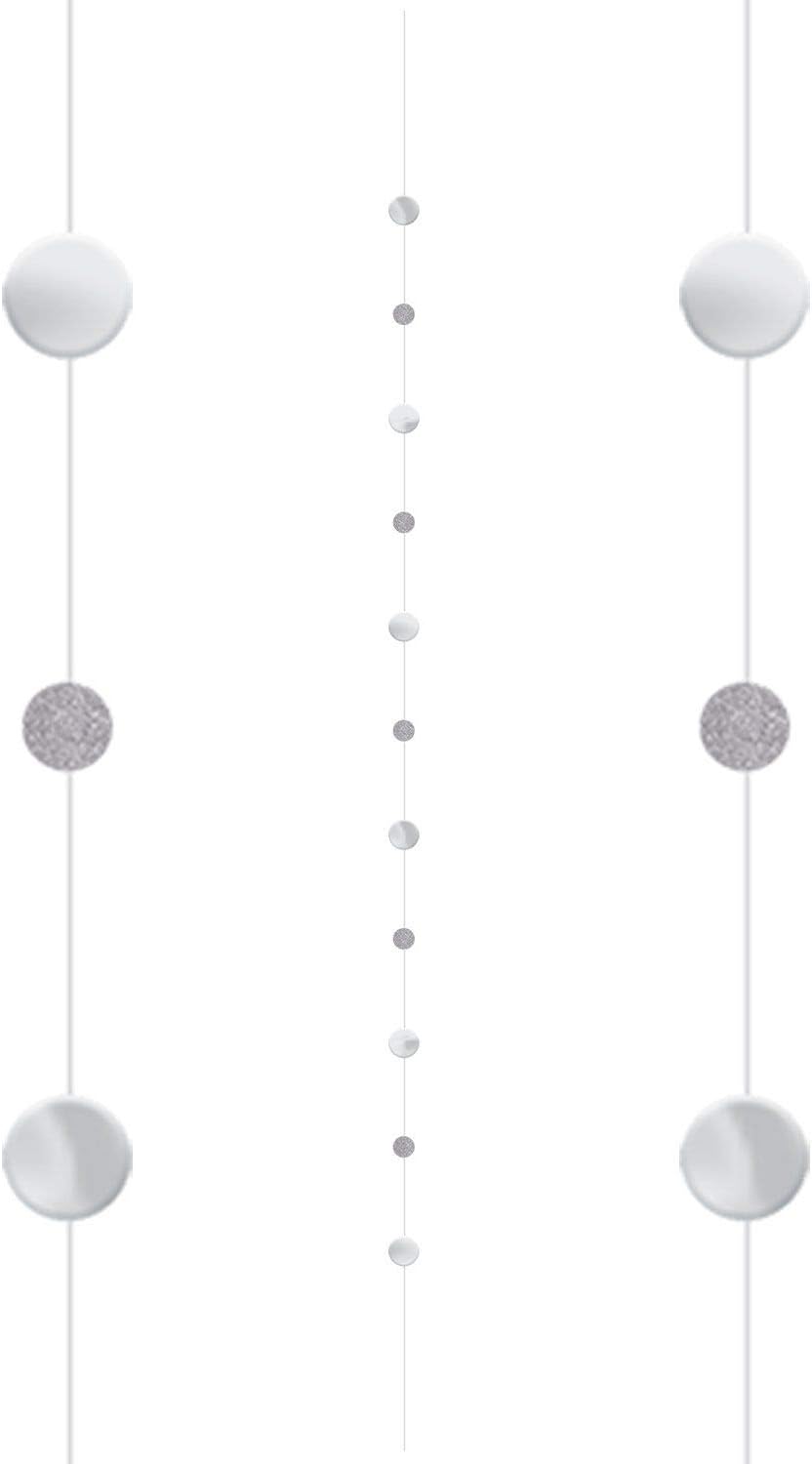 Amscan Balloon Fun Strings 1.82m Silver Dots
