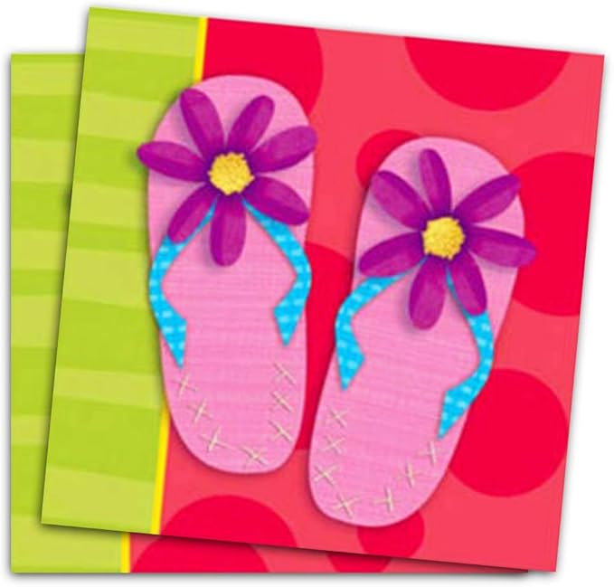 Napkins "Fun In The Sun" Flip Flop, Pack of 16