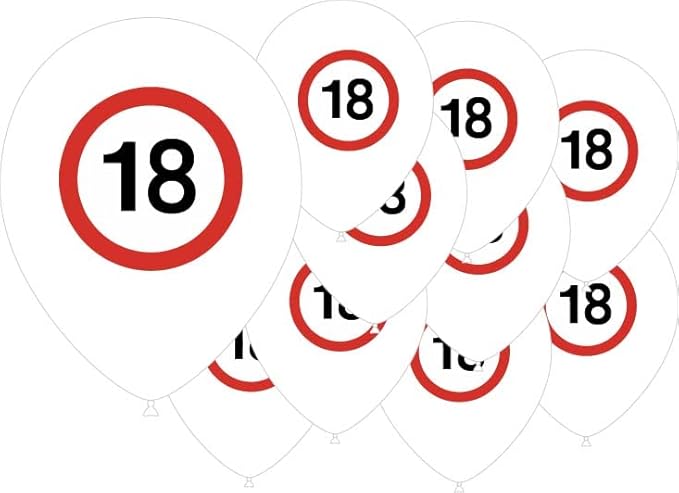 Birthday Speed Sign Printed 12" Latex Balloons - 10ct