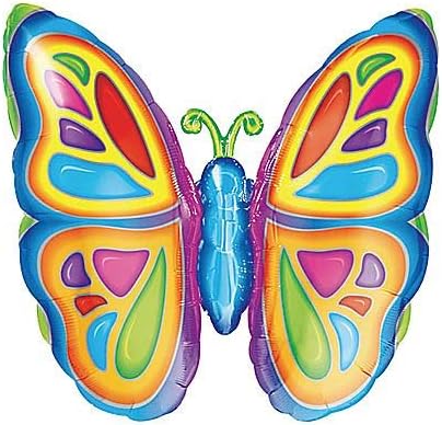 Anagram Bright Butterfly SuperShape 25" Foil Balloon
