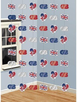 Amscan Union Jack String Decoration 7ft x 6pcs