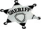 Sheriff Star Badge Silver Metal 65mm
