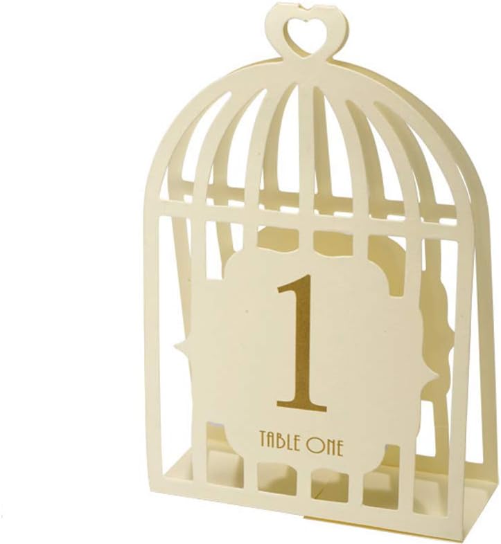 Club Green Table Numbers 1-15 Bird Cage Ivory