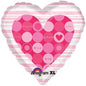 Anagram Love Message Pink Dots 18" Heart Foil Balloon