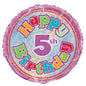 Prism 5th Happy Birthday 18-inch Foil Balloon