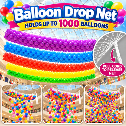 Balloon Drop Net – Pull Cord Release | Choice of 100, 200 or 1000 Balloon Capacity