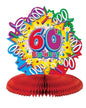 Amscan Honeycomb Prismatic Centrepiece 60th Birthday 24cm