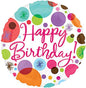 Anagram Happy Birthday Polka Dots 18" Foil Balloon