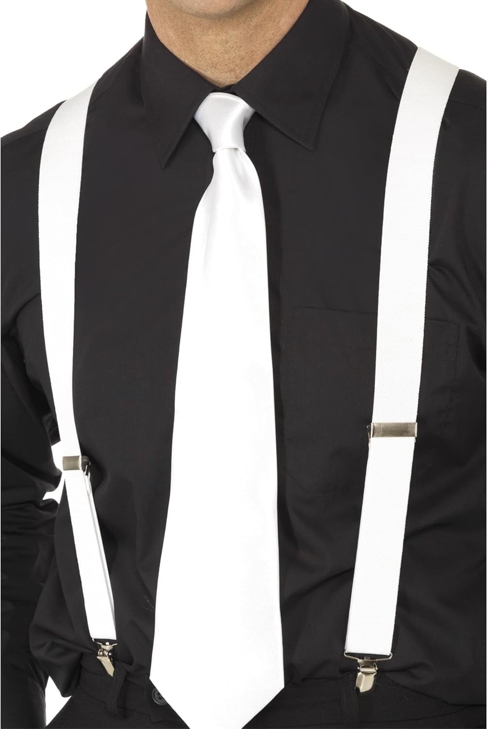 Smiffys Elasticated Braces, 1920's Razzle Fancy Dress Accessories