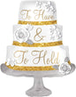Anagram To Have and To Hold Wedding Cake Supershape 28" Foil Balloon