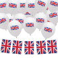 10M 20 Flag Bunting & 24pc x 12" Balloons (Union Jack)