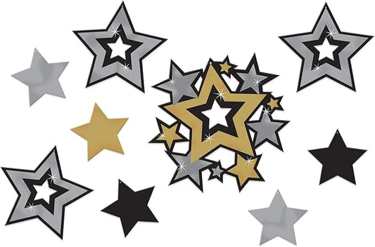 Amscan Movie Nights Stars Cutouts 30pc