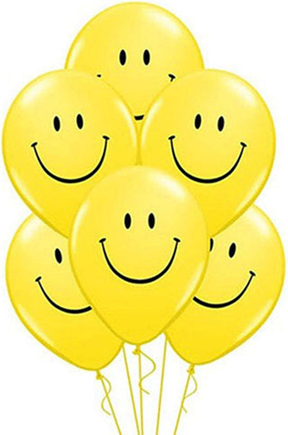 Smile Face Smiley Latex Balloons 12" pack of 20