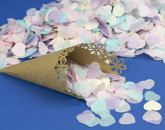 CLUB GREEN Confetti Cone Laser Flower 10pc Card, Brown, 31.5 x 17.5 x 0.3 cm