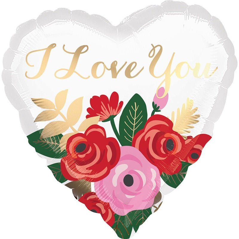 Anagram I Love You Rose Bouquet 17" Heart Foil Balloon
