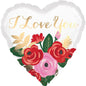 Anagram I Love You Rose Bouquet 17" Heart Foil Balloon