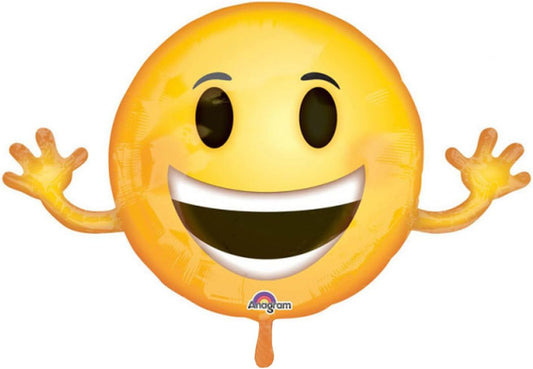 Anagram Birthday Emoticon Supershape 39" Foil Balloon