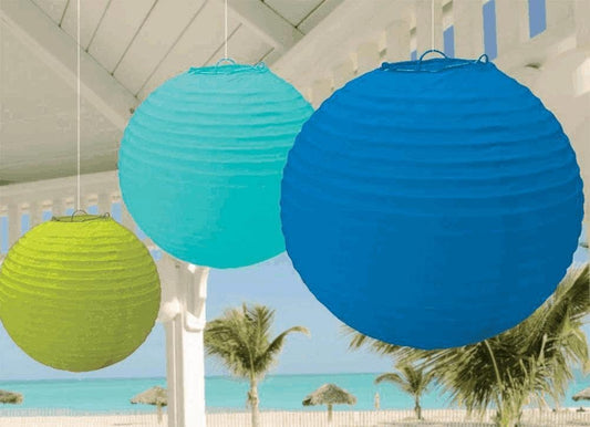 Amscan Summer Tropical 3pc Paper Lanterns 8"-12" Including String