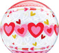 Qualatex Love Connected Hearts 22"/56cm Bubble Balloon