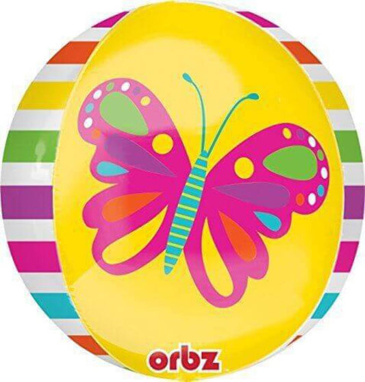Spring Butterfly Round Orbz XL 15" / 38cm Balloon