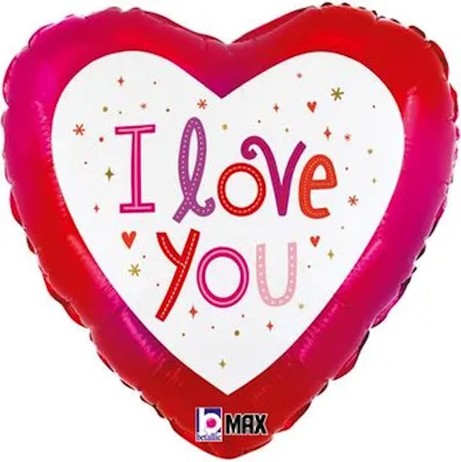Betallic I Love You 18" Heart Foil Balloon