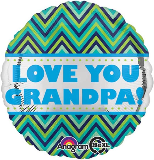 Anagram Love You Grandpa 18" Round Foil Balloon