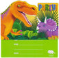 Prehistoric Dinosaurs Postcard Invites with Envelopes 8pc