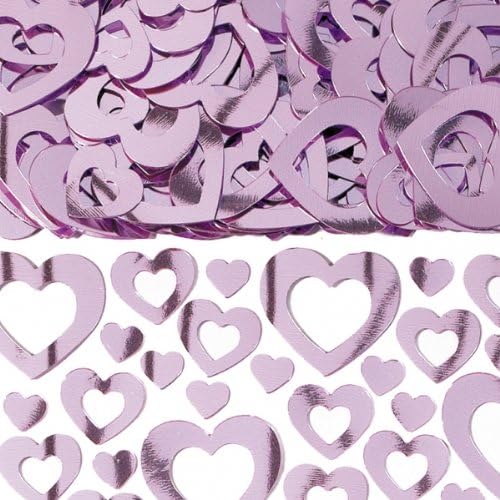 Heart Shimmer Metallic Confetti, Baby Pink 14g