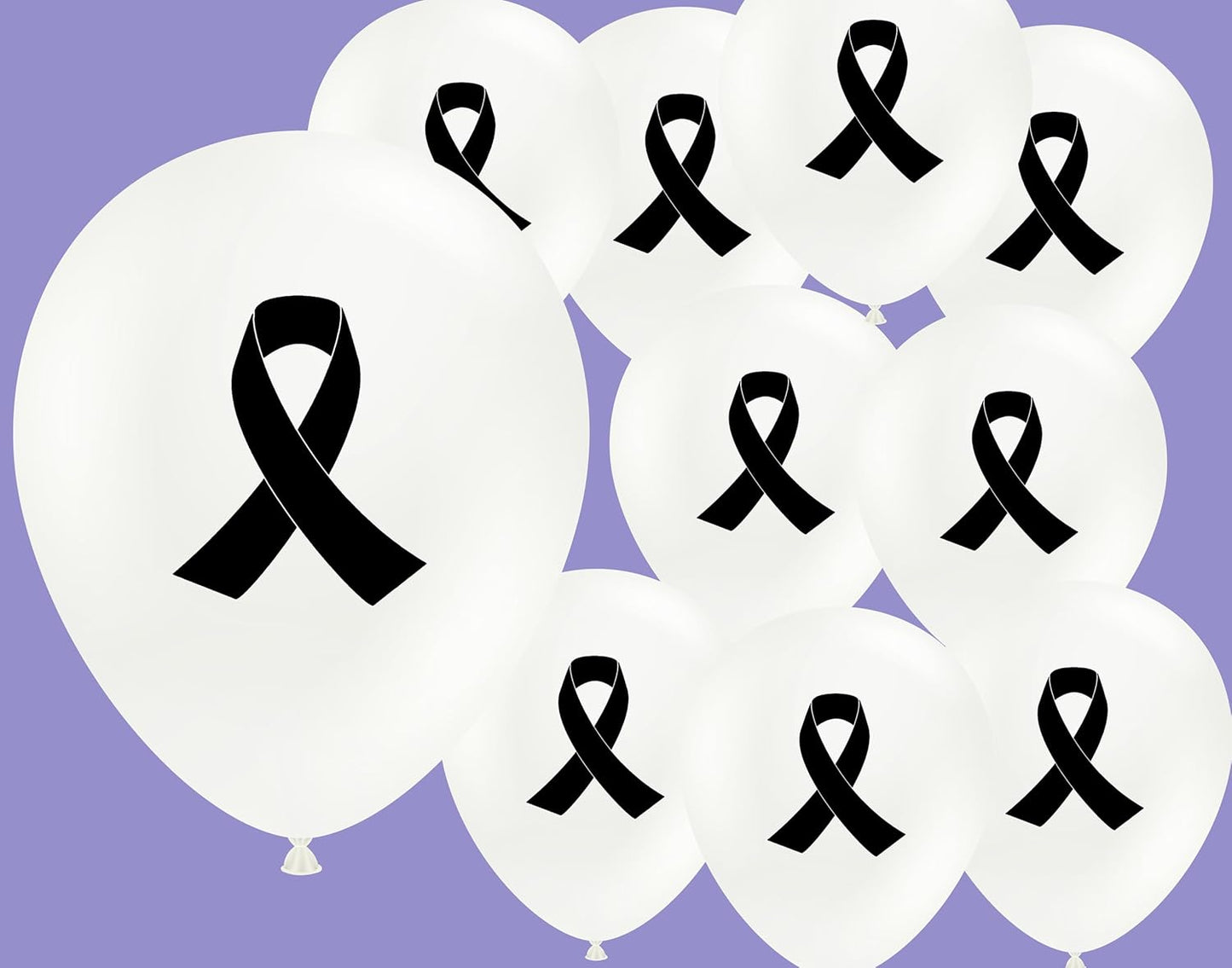 Cancer Awareness 12" Latex Balloons 10pc