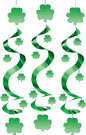 Amscan Shamrock St Patrick's Day Swirl Decoration 3pc