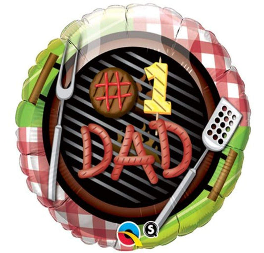 Qualatex #1 Dad B-B-Q Grill 18" Foil Balloon