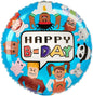 Anagram Happy B-Day Party Town 18" Foil Balloon