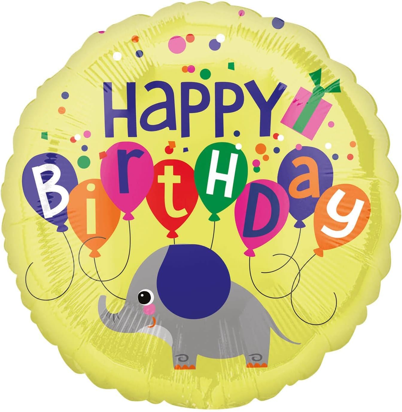 Anagram Happy Birthday Party Elephant 18" Foil Balloon