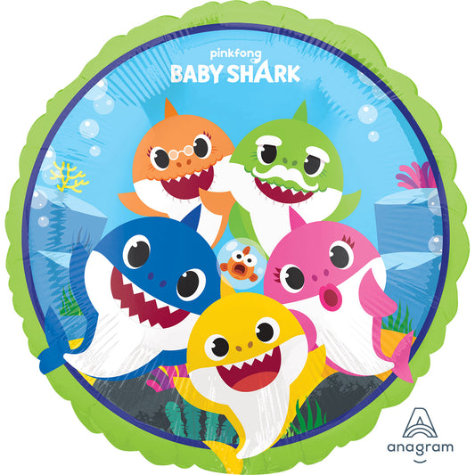 Anagram Baby Shark Family 17" Foil Balloon