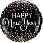 New Year Confetti Foil Balloon 18Inch