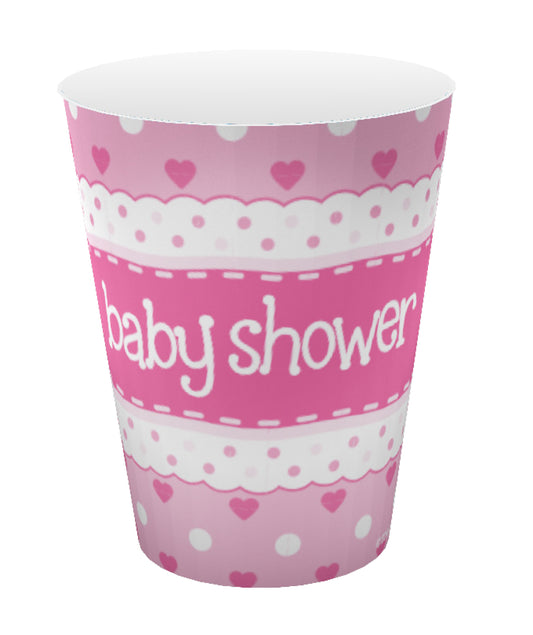 Baby Shower Pink 9oz/266ml Cups 8pcs