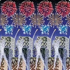 Happy New Year Scene Setter NY Fireworkd 1.2m x 7.6m