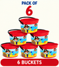 Lil Pirate Bucket 1500ml – Kids Pirate Party Bucket with Handle – Reusable Plastic Treat, Gift & Beach Bucket – Party Bag Alternative – Packs of 1, 3, 6 or 12