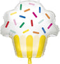 Colourful Cupcake Shape 29" Foil Balloon