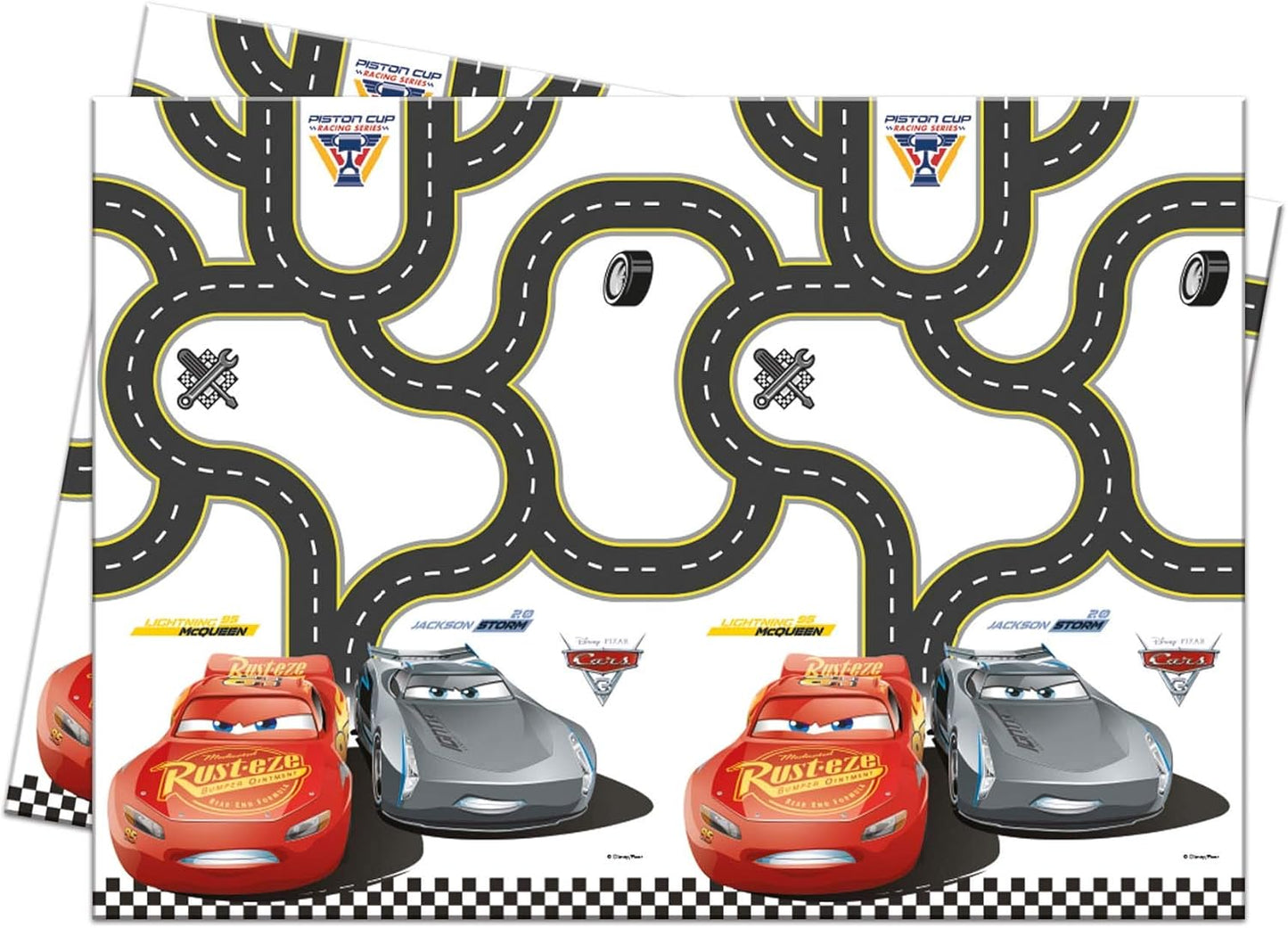 Disney Cars 3 Plastic Table Cloth - 180x120 cm