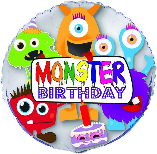 Unique Monsters Birthday 18" Foil Balloon