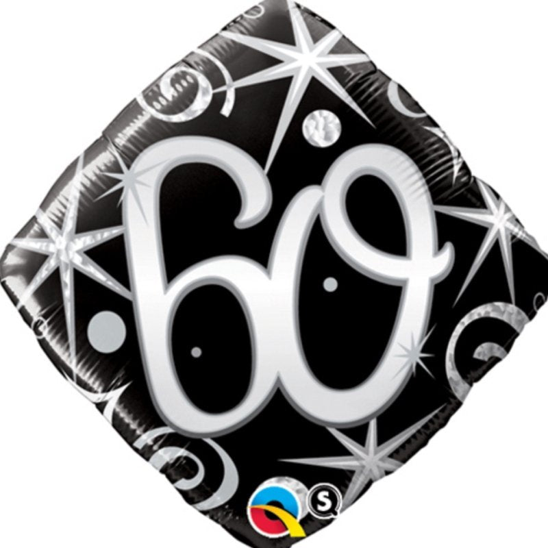 60 Elegant Sparkles & Swirls Diamond 18-inch Foil Balloon