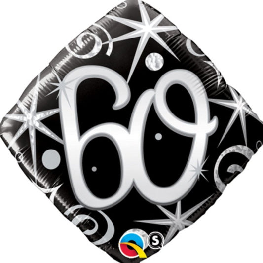 60 Elegant Sparkles & Swirls Diamond 18-inch Foil Balloon