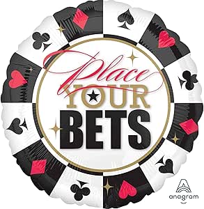Anagram Place Your Bets Jumbo 32" Foil Balloon