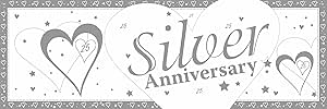 Creative Party Silver Wedding Anniversary Banner (152cm x 50cm)