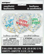 Unique Clear Multicoloured Happy Birthday Confetti 12" Latex Balloons 6ct