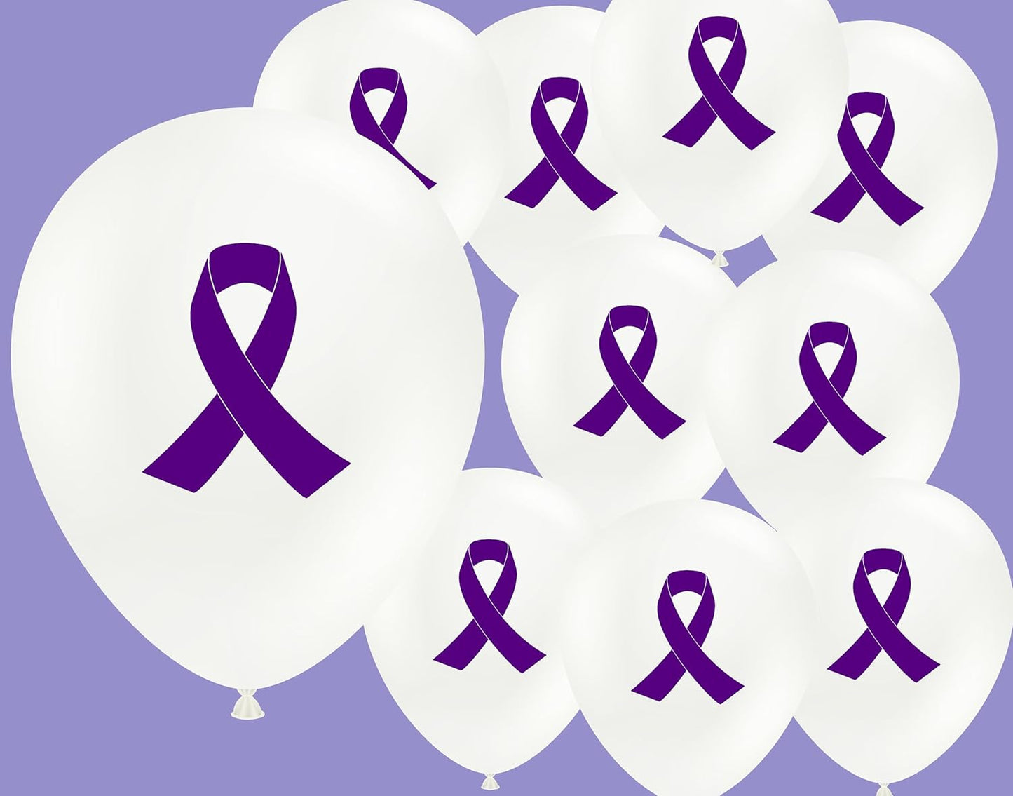 Cancer Awareness 12" Latex Balloons 10pc