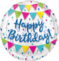 Anagram SeeThru Confetti Filled Happy Birthday 28" Foil Balloon