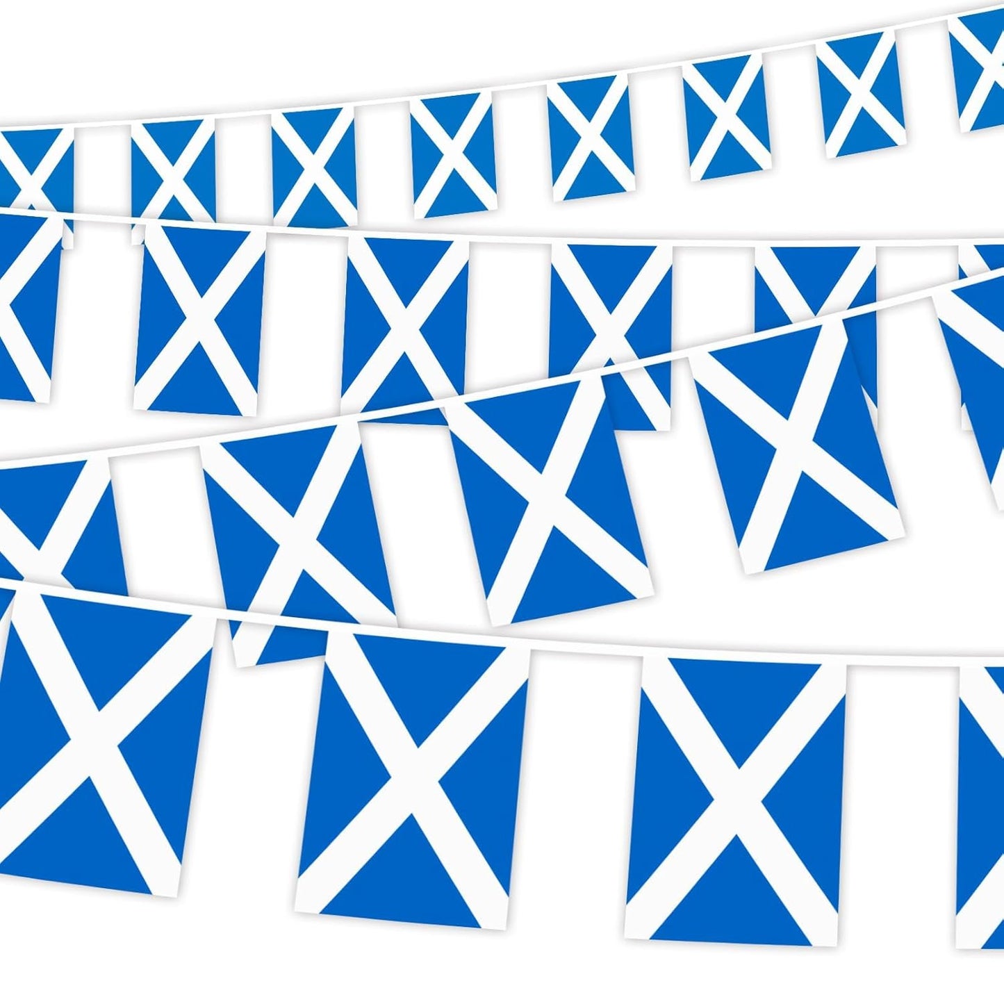 Scotland Flag Bunting 7m / 22ft, 24 Flags, Scottish Party Decoration