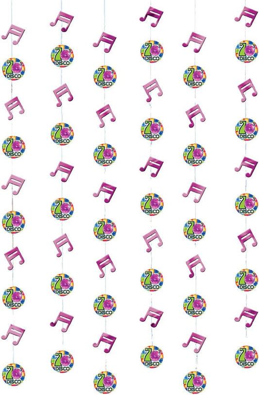 Amscan Disco Party Hanging Strings 2.13m each 6pc